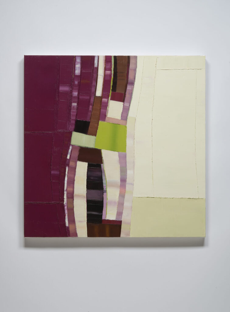 “Always Already Anew (Reermergence) # 3”, Oil on canvas on wood panel, 40x40 inches, 2024