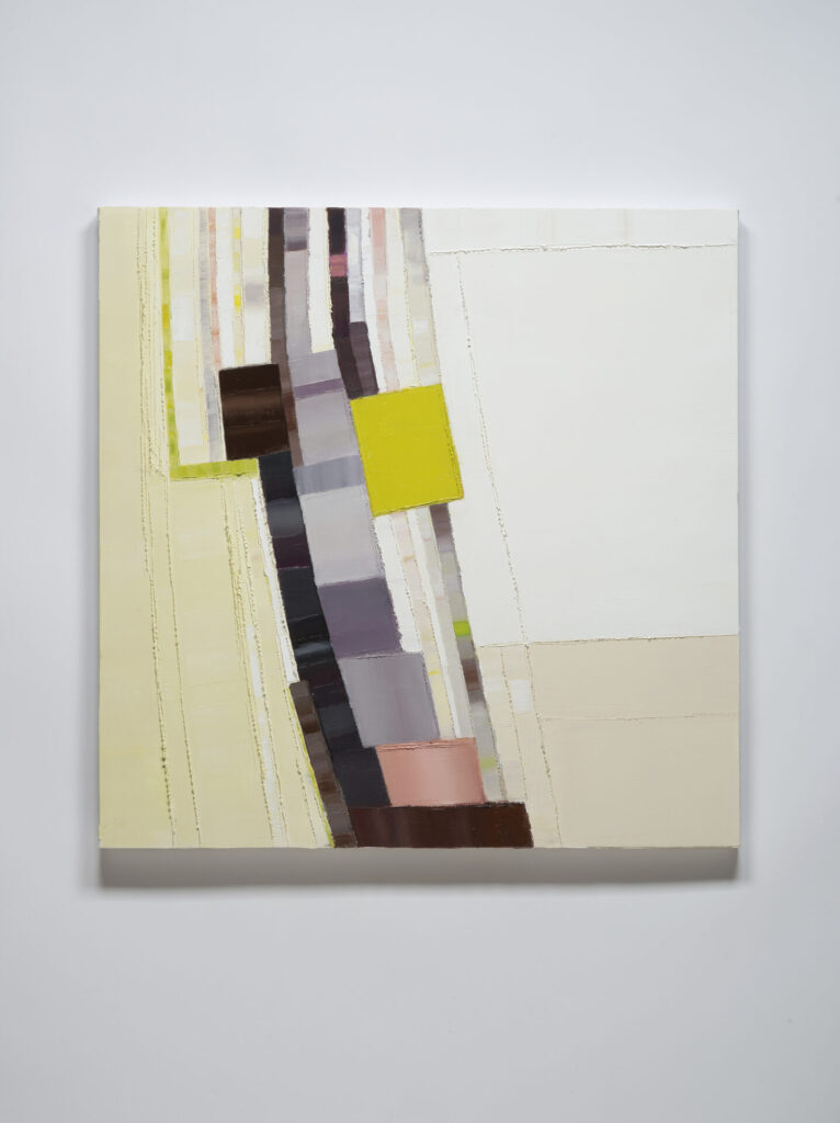 “Sisyfuss’ Escalator #1”, Oil on canvas on wood panel, 40x40 inches, 2024