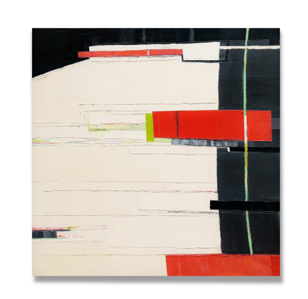 Excavation 2”, Oil on canvas on wood, 60x60 inches, 2022