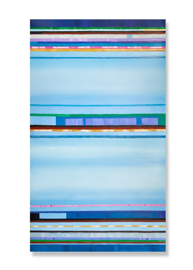 “RE:Configuration”, Oil on canvas on wood panels, 144x84 inches, 2021