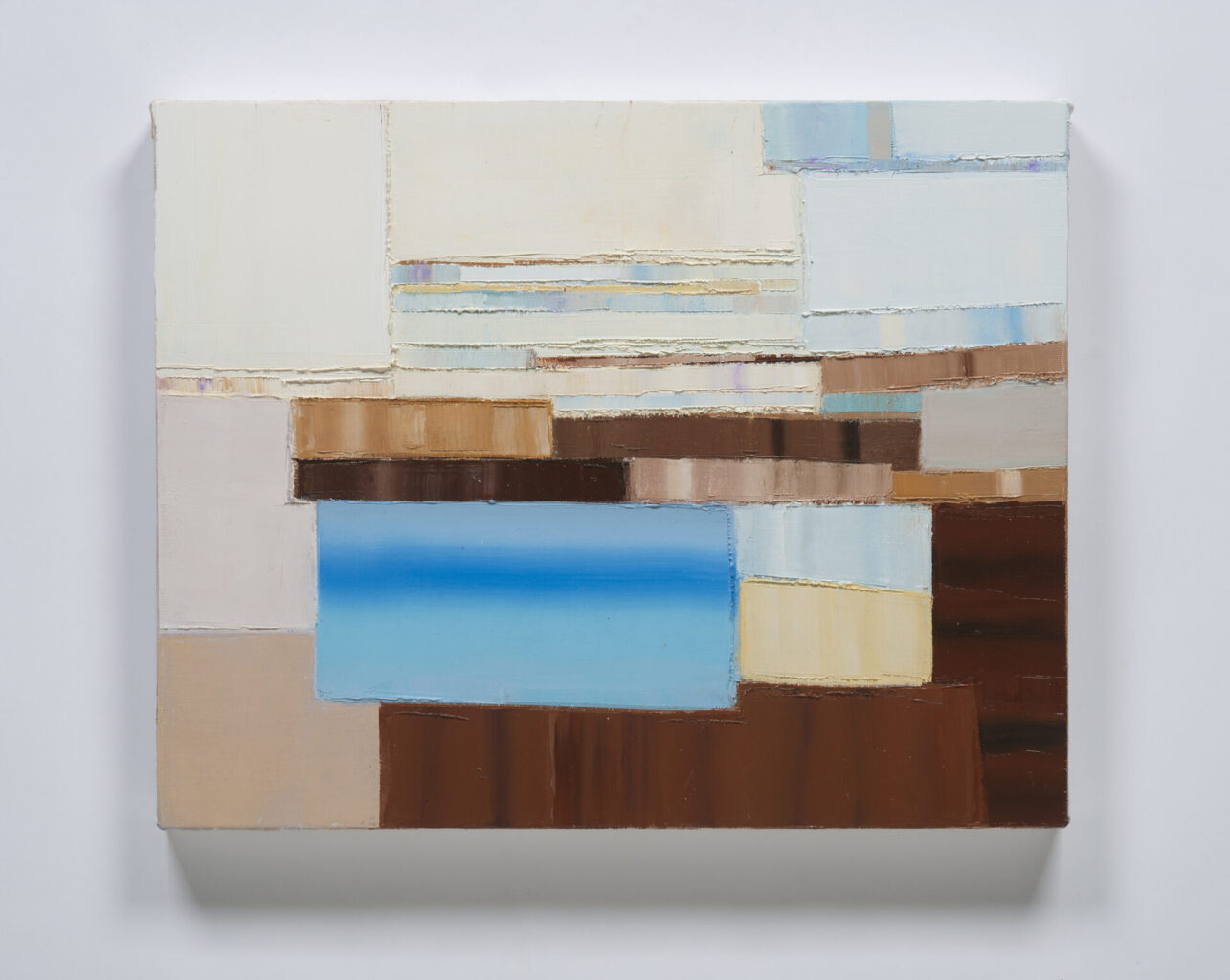 “Begin Again 13”, Oil on canvas on wood panel, 16x20x1.5 inches, 2025